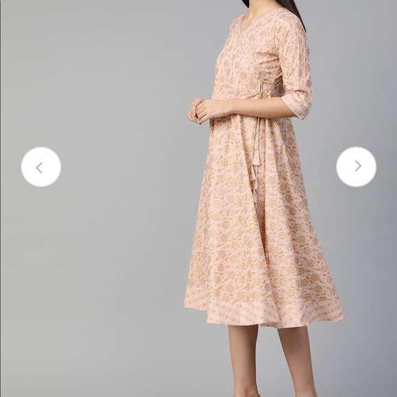 V neck printed dress - Picture 5 of 6